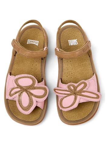 Camper Leder-Sandalen "Bicho" in Rosa