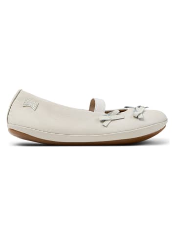 Camper Leder-Spangenballerinas "Right" in Creme