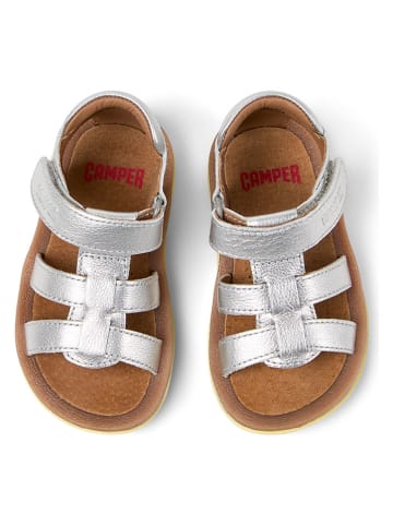 Camper Leren enkelsandalen "Bicho" zilverkleurig