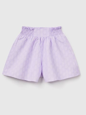 Benetton Leinenshorts in Lila