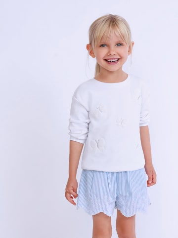 Blue Seven Shorts in Hellblau/ Weiß