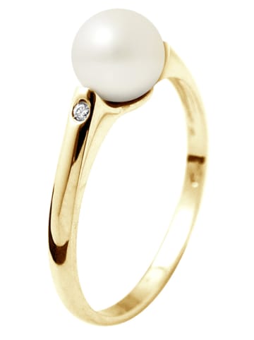 Pearl Addict Gold-Ring mit Diamant und Perle