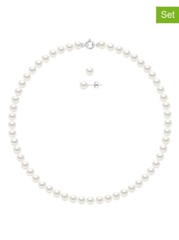Pearl Addict 2-częściowy zestaw biżuterii z perłami w kolorze białym