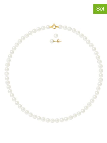 Pearl Addict 2-delige sieradenset met parels wit