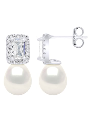 Pearl Addict Silber-Ohrstecker mit Edelsteinen und Perlen