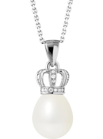 Pearl Addict Srebrny naszyjnik z zawieszką - dł. 42 cm