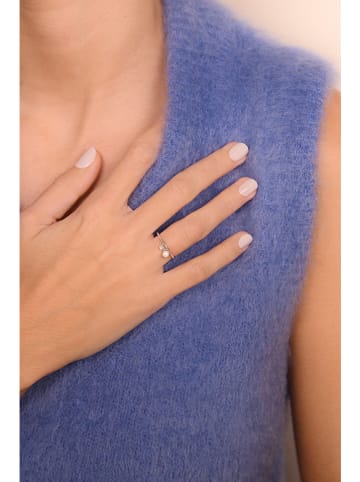 maison héritage PARIS Weißgold-Ring "Dazzling pearl" mit Diamant