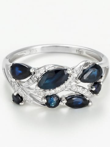 maison héritage PARIS Złoty pierścionek "Floral saphir" z diamentami