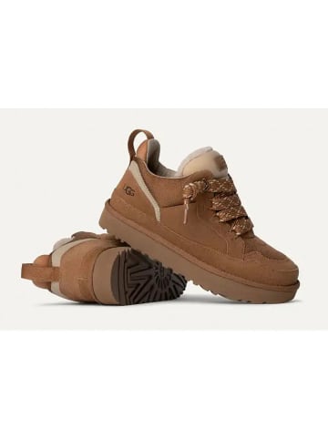 UGG Skórzane sneakersy "Lowmel" w kolorze jasnobrązowym