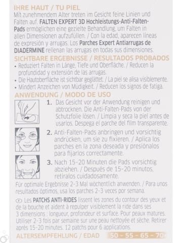 DIADERMINE Plastry na twarz "Expert Wrinkles" - 3x 6 par