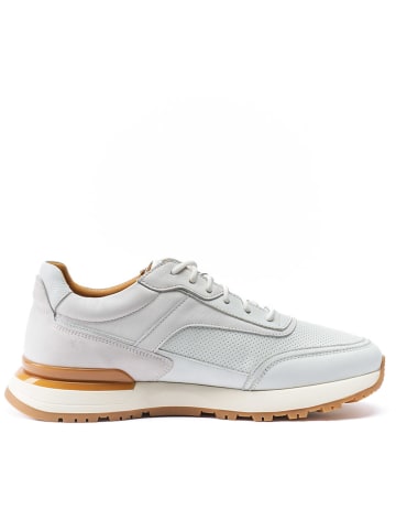 British Passport Skórzane sneakersy w kolorze białym