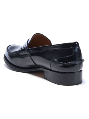 British Passport Skórzane mokasyny w kolorze czarnym