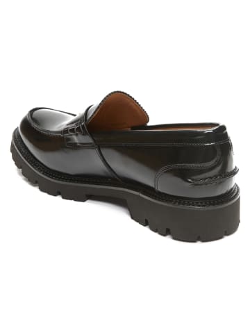 British Passport Skórzane mokasyny w kolorze czarnym