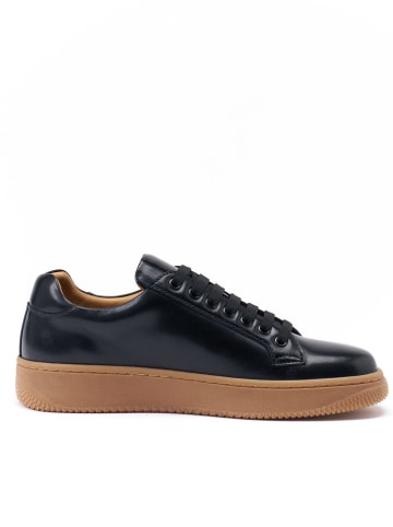 British Passport Leder-Sneakers in Schwarz