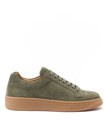 British Passport Leder-Sneakers in Khaki