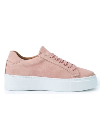 British Passport Leder-Sneakers in Rosa
