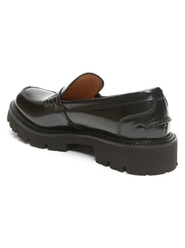 British Passport Skórzane mokasyny w kolorze czarnym