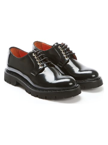 British Passport Leder-Schnürschuhe in Schwarz