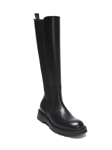 British Passport Skórzane kozaki w kolorze czarnym