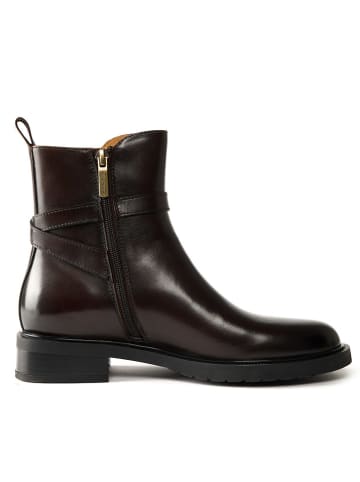 British Passport Leder-Boots in Braun