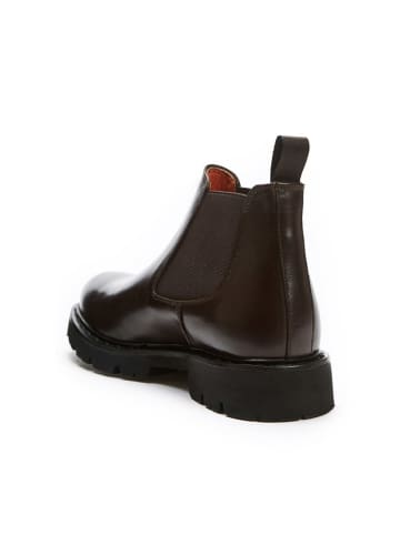 British Passport Leder-Chelsea-Boots in Braun