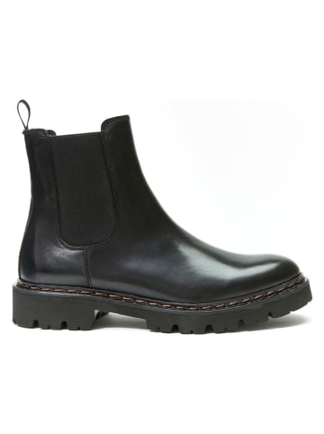 British Passport Leder-Chelsea-Boots in Schwarz