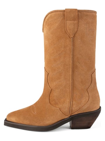 loft37 Leder-Westernstiefel "Alabama" in Hellbraun