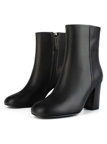 loft37 Leder-Stiefeletten in Schwarz