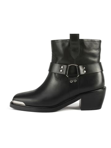 loft37 Skórzane botki "Common Ground" w kolorze czarnym