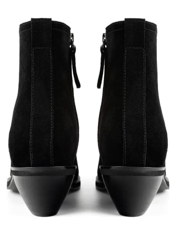 loft37 Leder-Cowboy-Boots in Schwarz