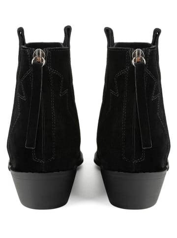 loft37 Leder-Ankle-Boots in Schwarz