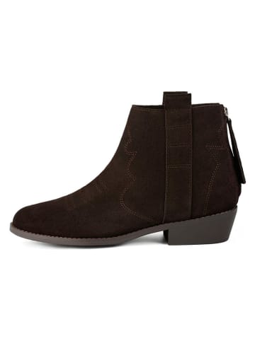 loft37 Leder-Ankle-Boots in Braun