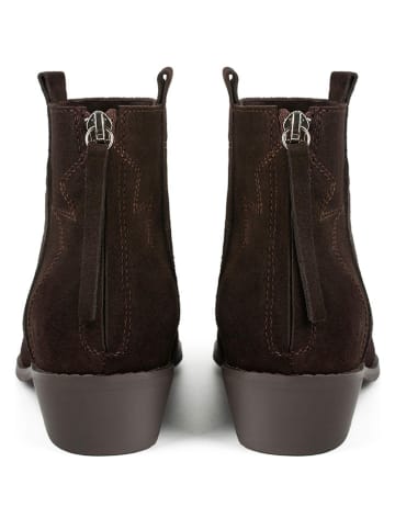 loft37 Leder-Ankle-Boots in Braun