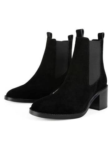 loft37 Skórzane sztyblety w kolorze czarnym