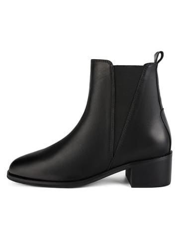 loft37 Leder-Chelsea-Boots in Schwarz
