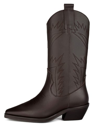 loft37 Leder-Cowboystiefel in Braun