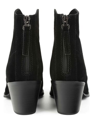 loft37 Leder-Cowboy-Boots in Schwarz