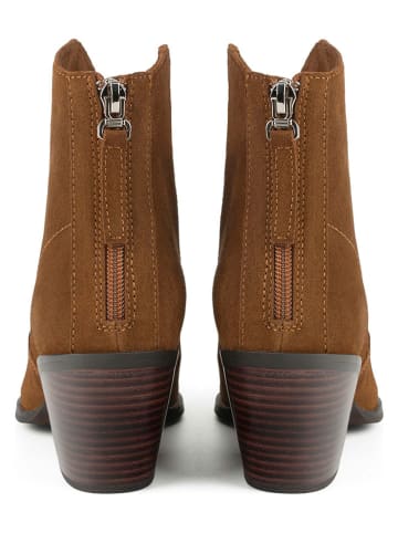 loft37 Leder-Cowboy-Boots in Camel