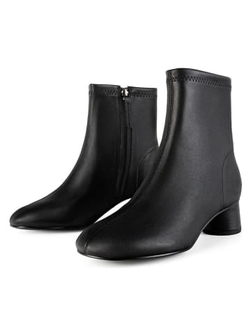loft37 Leder-Stiefeletten in Schwarz