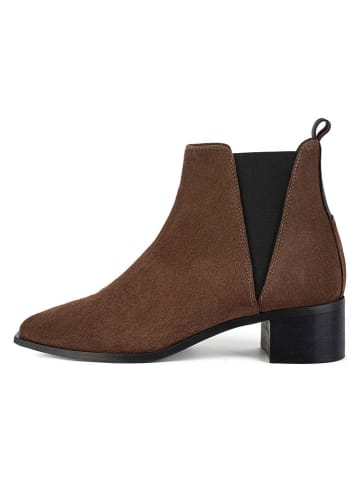 loft37 Leder-Chelsea-Boots "Northern Star" in Braun