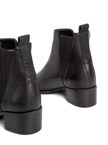 loft37 Leder-Stiefeletten in Schwarz