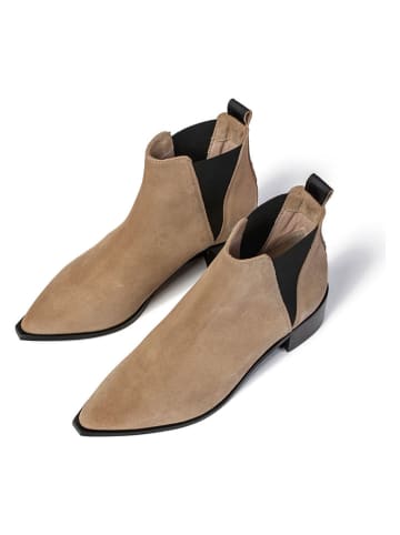 loft37 Leder-Chelsea-Boots "Northern Star" in Beige