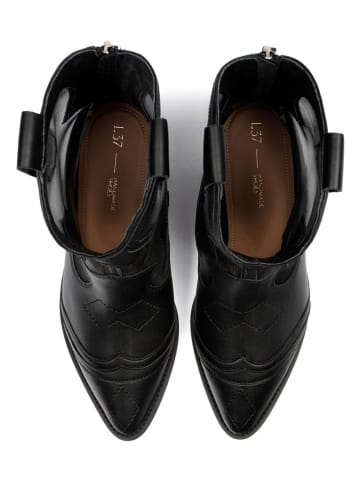 loft37 Skórzane kowbojki "Out Of Time" w kolorze czarnym