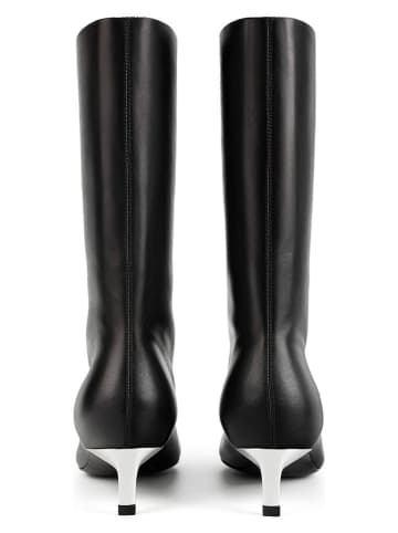 loft37 Leder-Stiefeletten in Schwarz