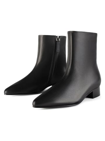 loft37 Leder-Stiefeletten in Schwarz