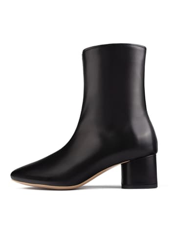 loft37 Leder-Stiefeletten "Simple One" in Schwarz