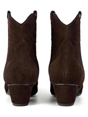 loft37 Leder-Cowboy-Boots in Braun