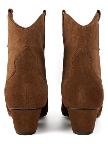 loft37 Leder-Cowboy-Boots in Hellbraun