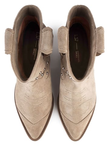 loft37 Leder-Cowboy-Boots in Beige