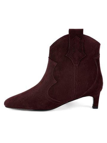 loft37 Leder-Stiefeletten in Bordeaux